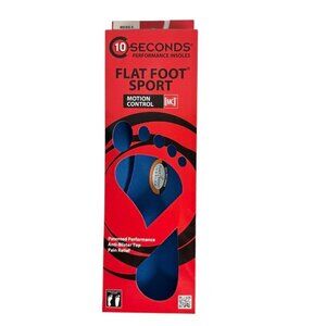 10 Seconds Flat Foot Sport Insoles Size Men's 9 Women's 10.5